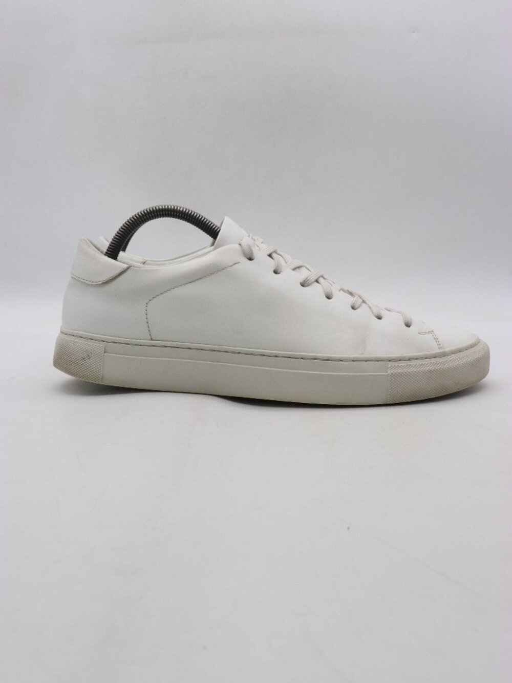 Beckett Simonon Reid Men's 9.5 Triple White Leather Walking Casual Sneakers